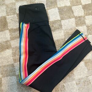IVL Black Rainbow Stripe Leggings